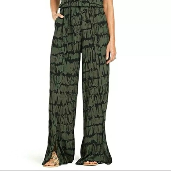 Evereve Anamá Women’s Zane Split Leg Jumpsuit Olive Green Racer Back Size Small - Picture 3 of 13